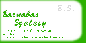 barnabas szelesy business card